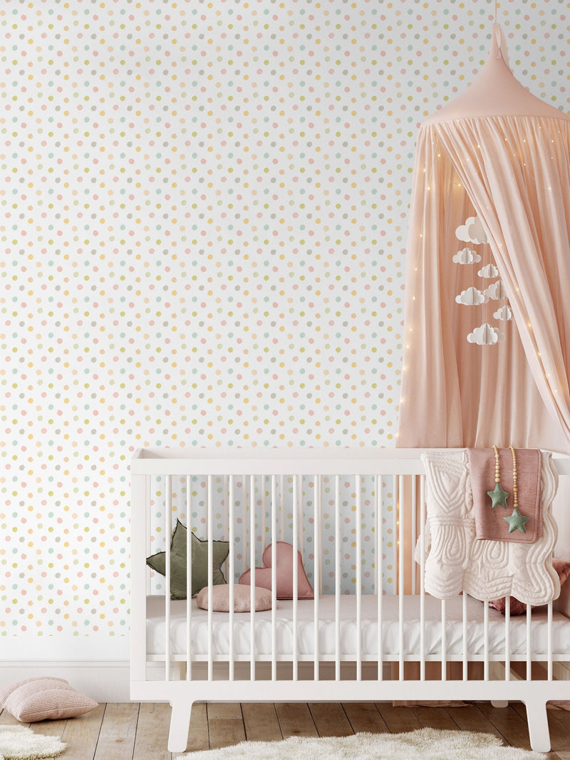 Hoopla Walls Dotty wallpaper 10m roll (British brand)
