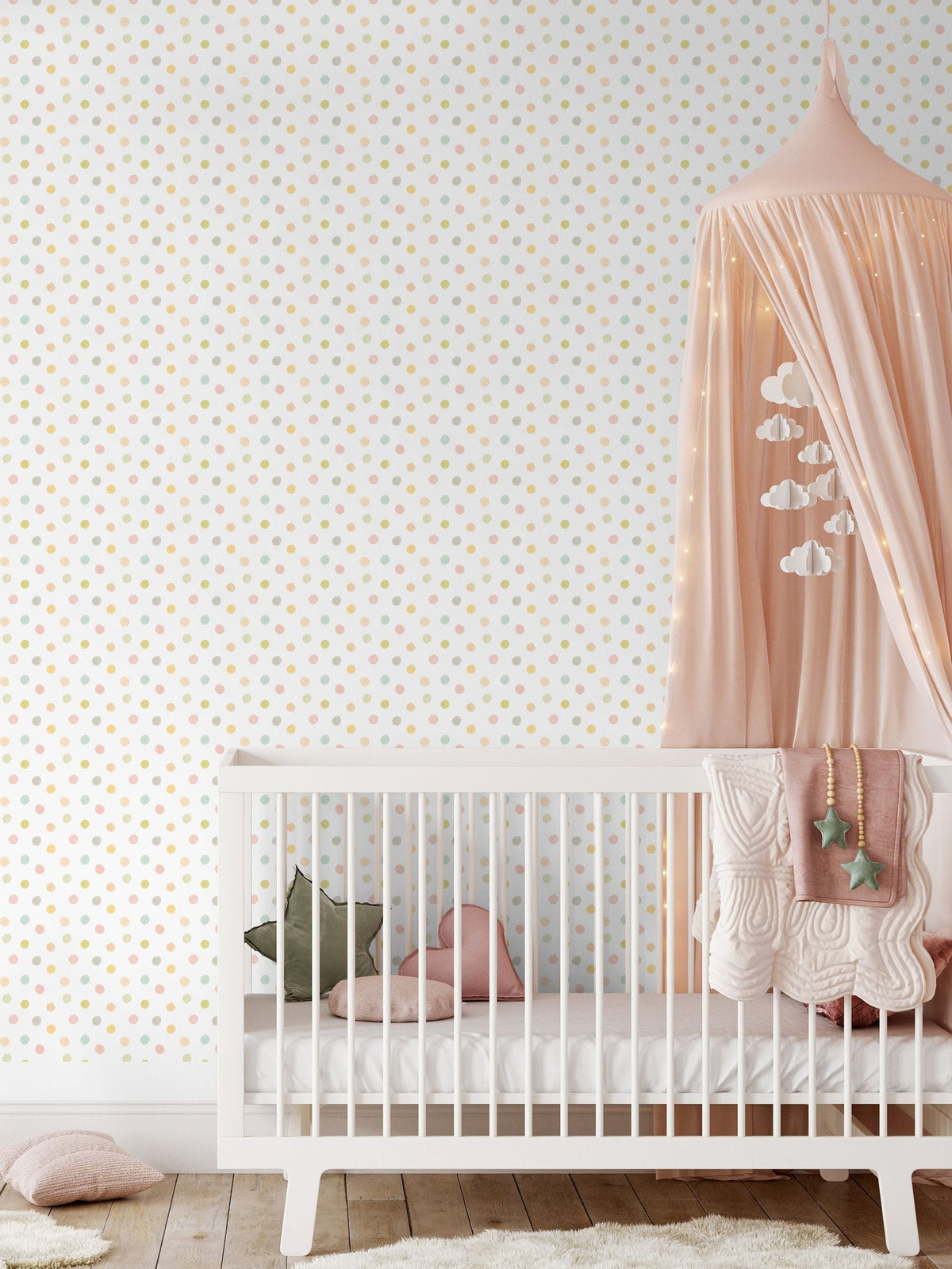 Hoopla Walls Dotty wallpaper 10m roll (British brand)