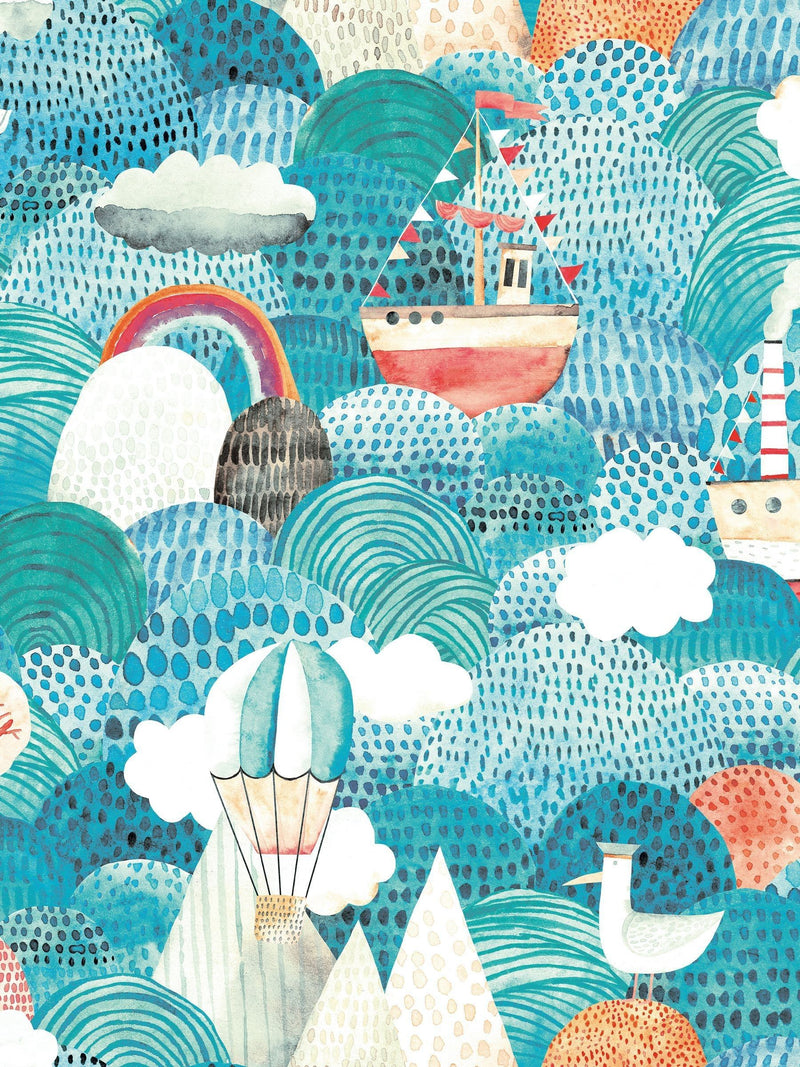 Hoopla Walls Ships Ahoy wallpaper 10m, imported from the UK