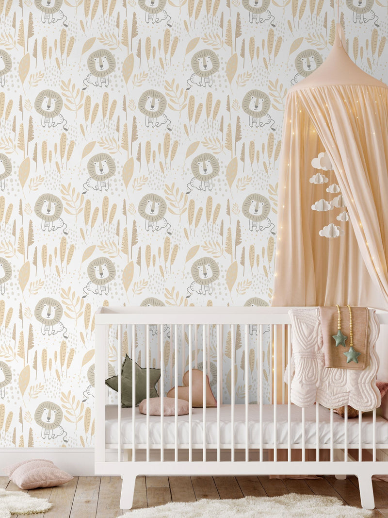 Hoopla Walls Happy Lion wallpaper 10m - British product