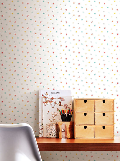 Next Hoopla Walls Blue Twinkle Star Wallpaper 10m- Buy online at McGrocer