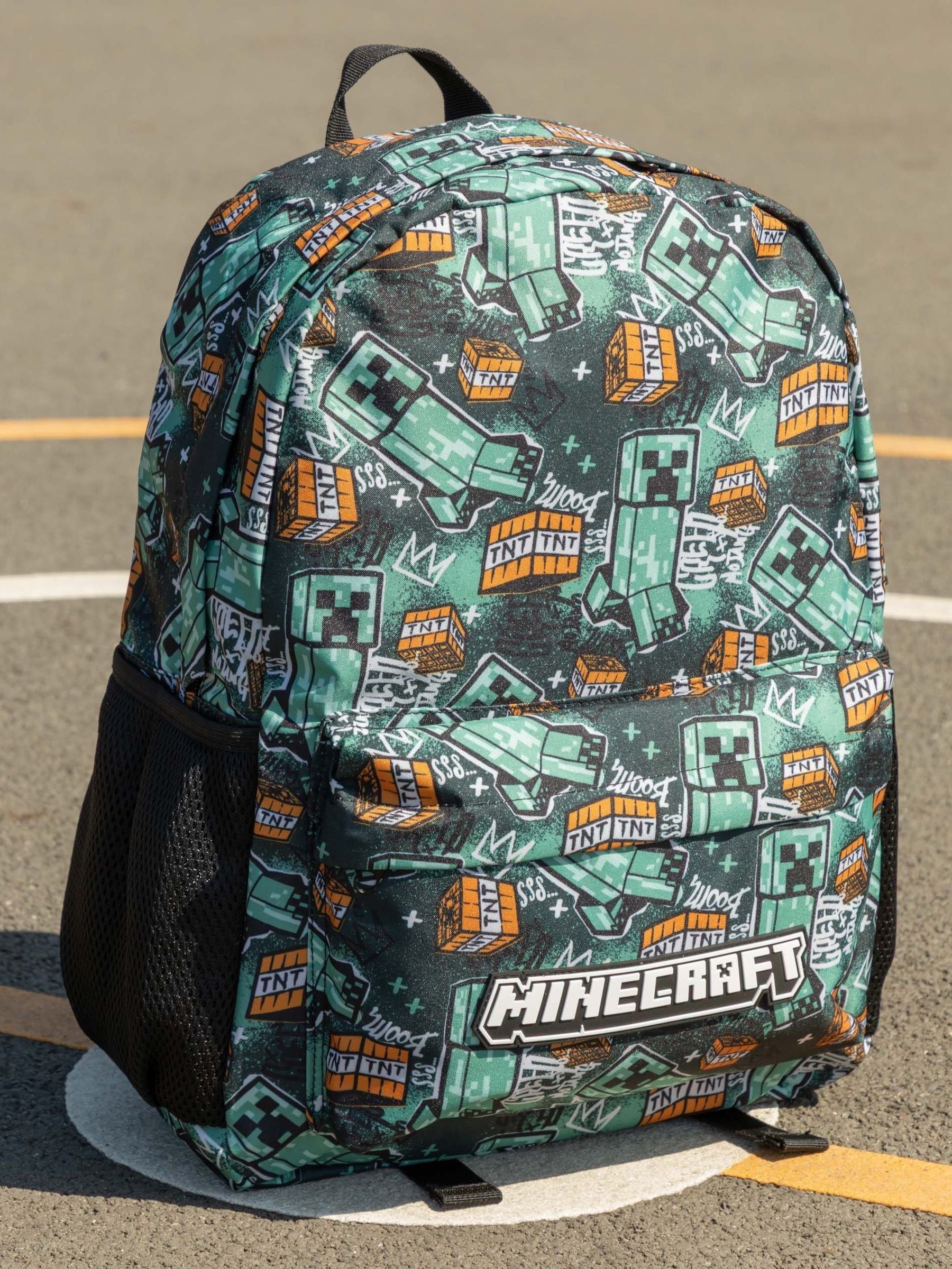 Vanilla Underground multicoloured Minecraft backpack (British brand)