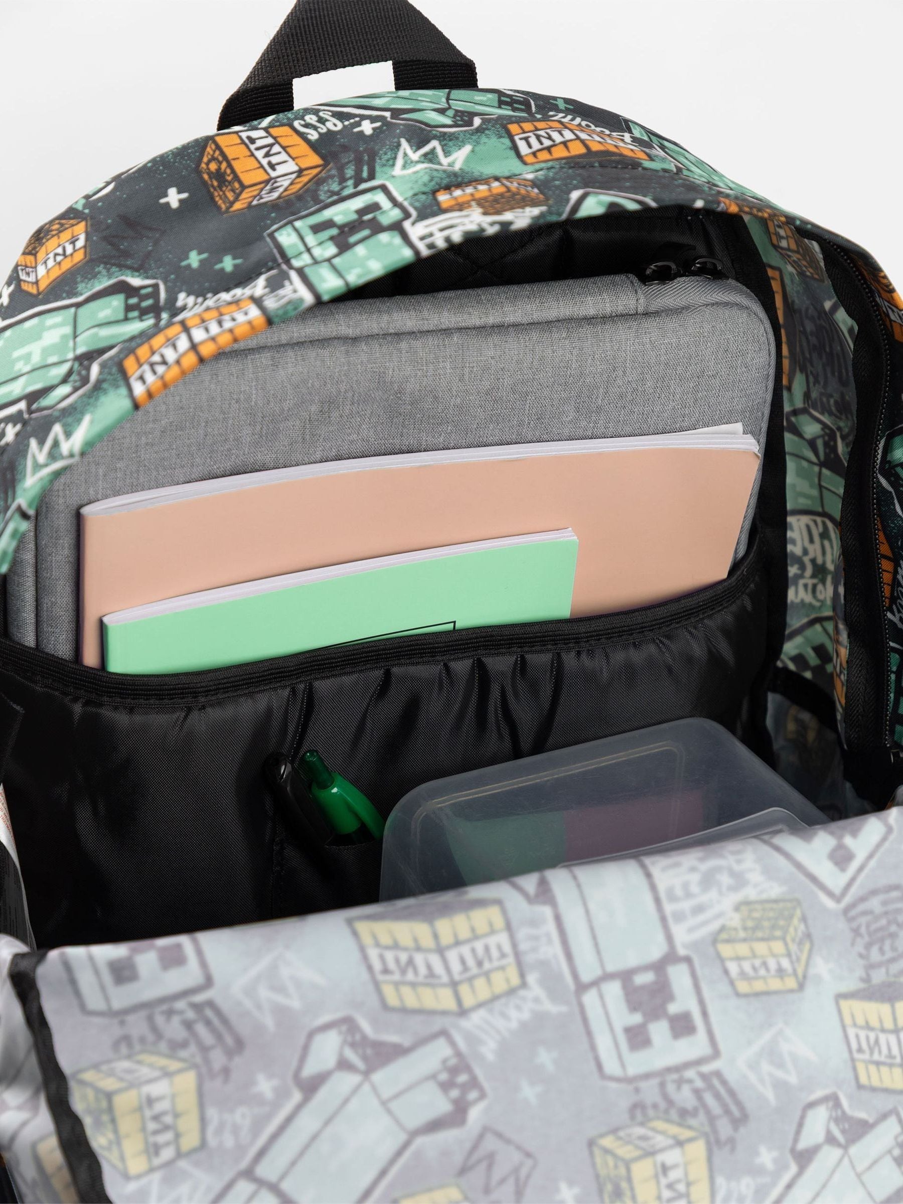 Vanilla Underground multicoloured Minecraft backpack (British brand)