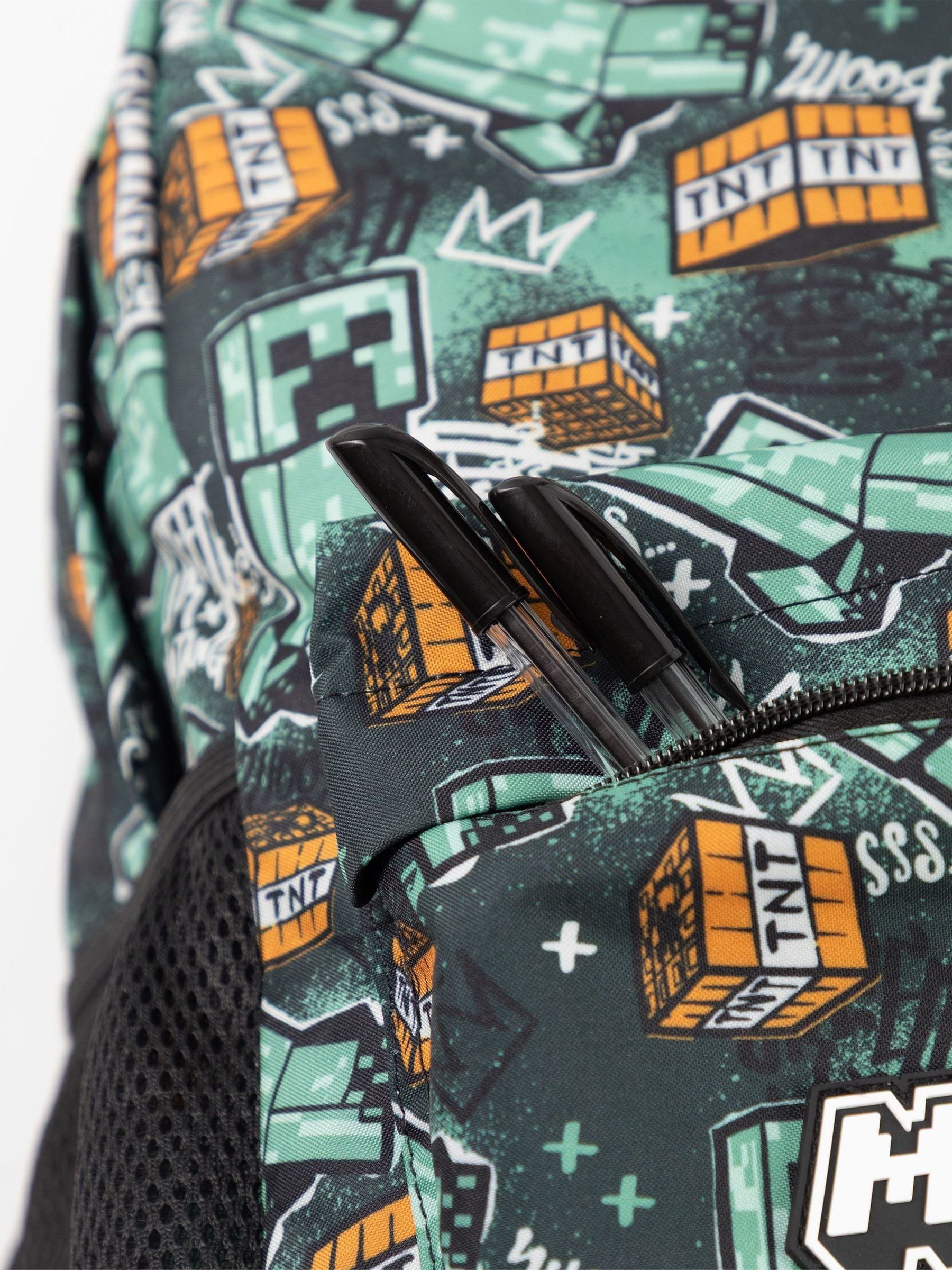 Vanilla Underground multicoloured Minecraft backpack (British brand)