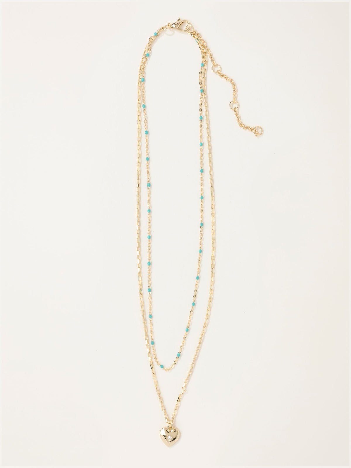 FatFace gold tone heart layered necklace - British product