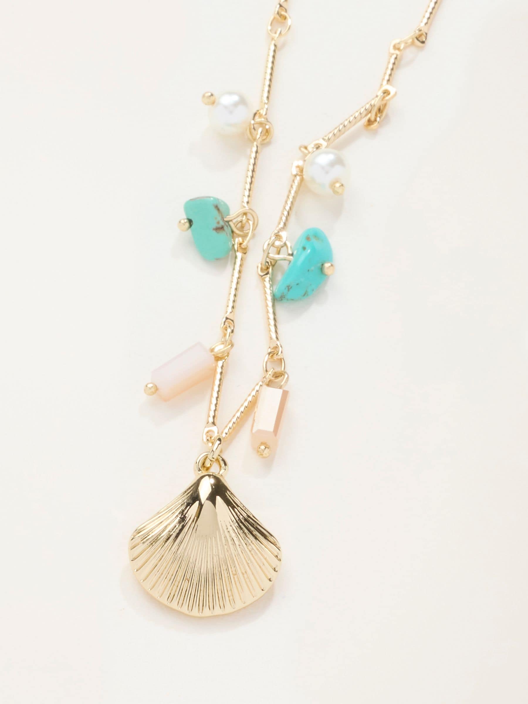 FatFace gold tone shell charm necklace - British product