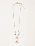 FatFace gold tone shell charm necklace - British product