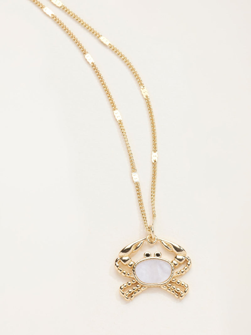 FatFace gold crab necklace, imported from the UK