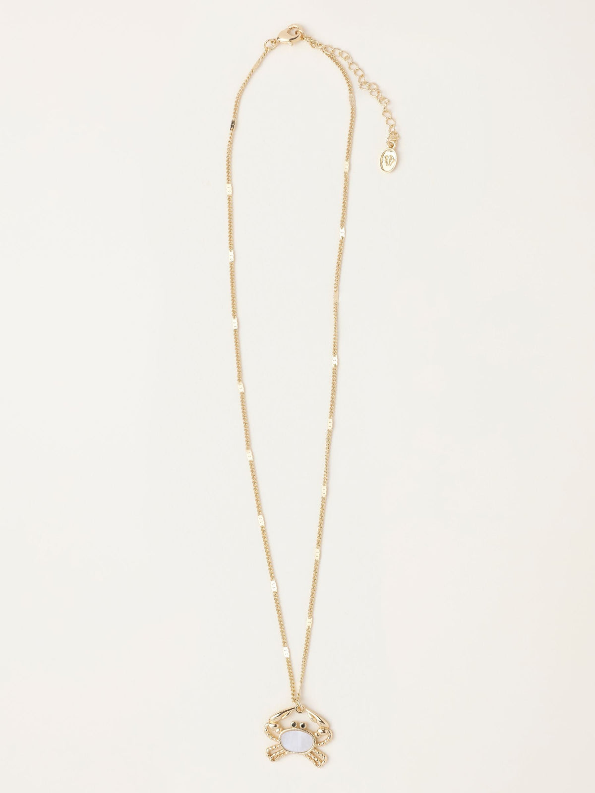 FatFace gold crab necklace, imported from the UK