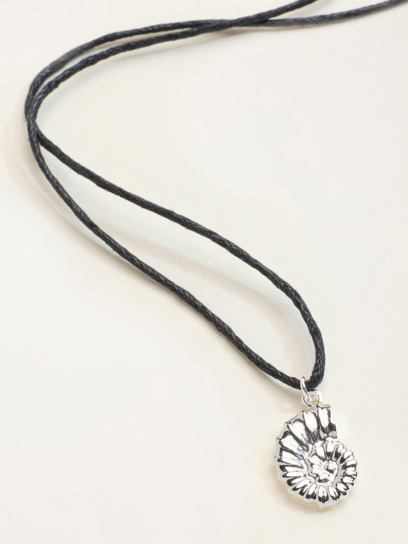 FatFace silver tone shell cord necklace - British product
