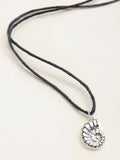 FatFace silver tone shell cord necklace - British product