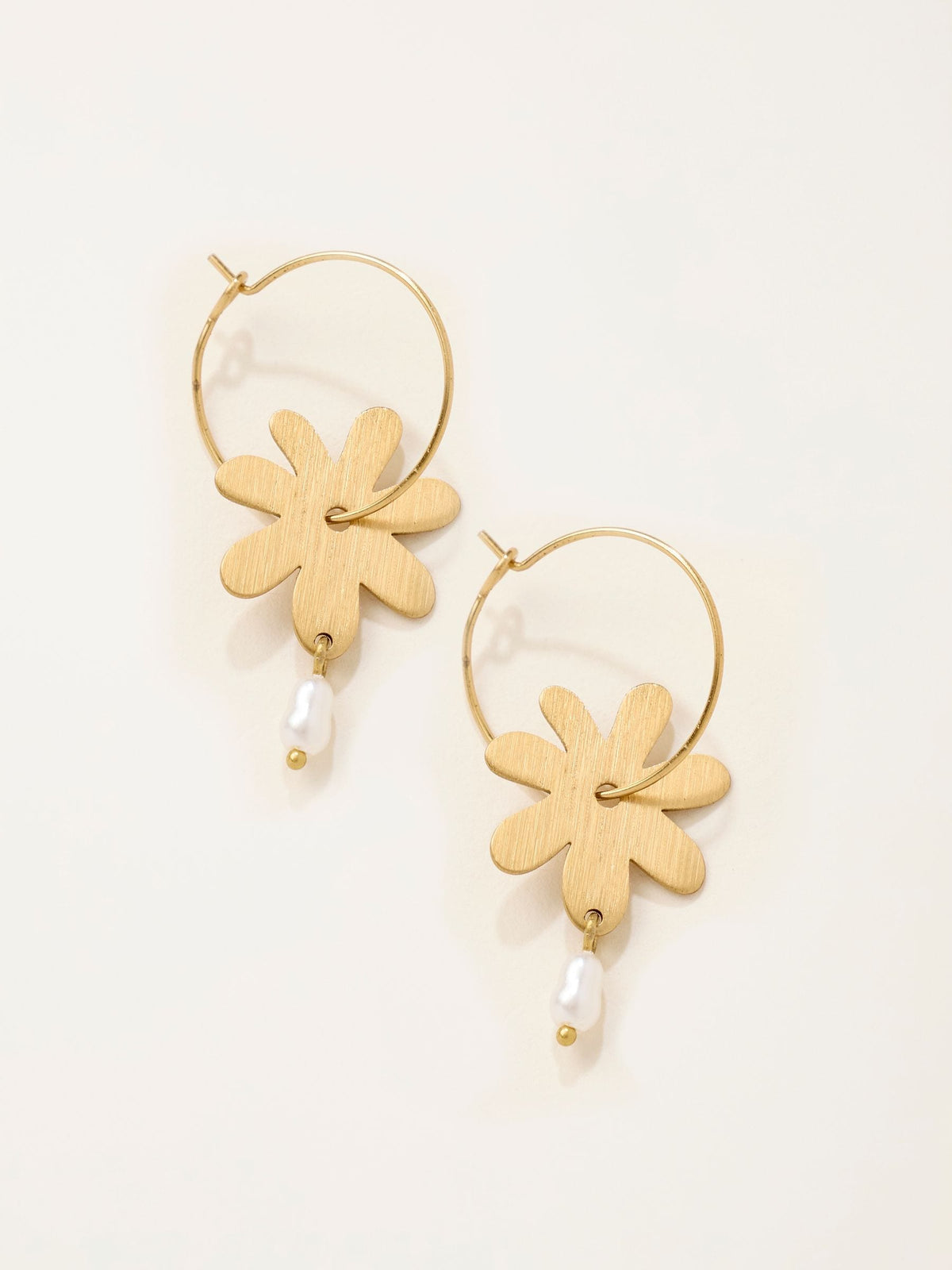FatFace gold tone flower hoop earrings jewellery - British product