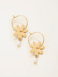 FatFace gold tone flower hoop earrings jewellery - British product