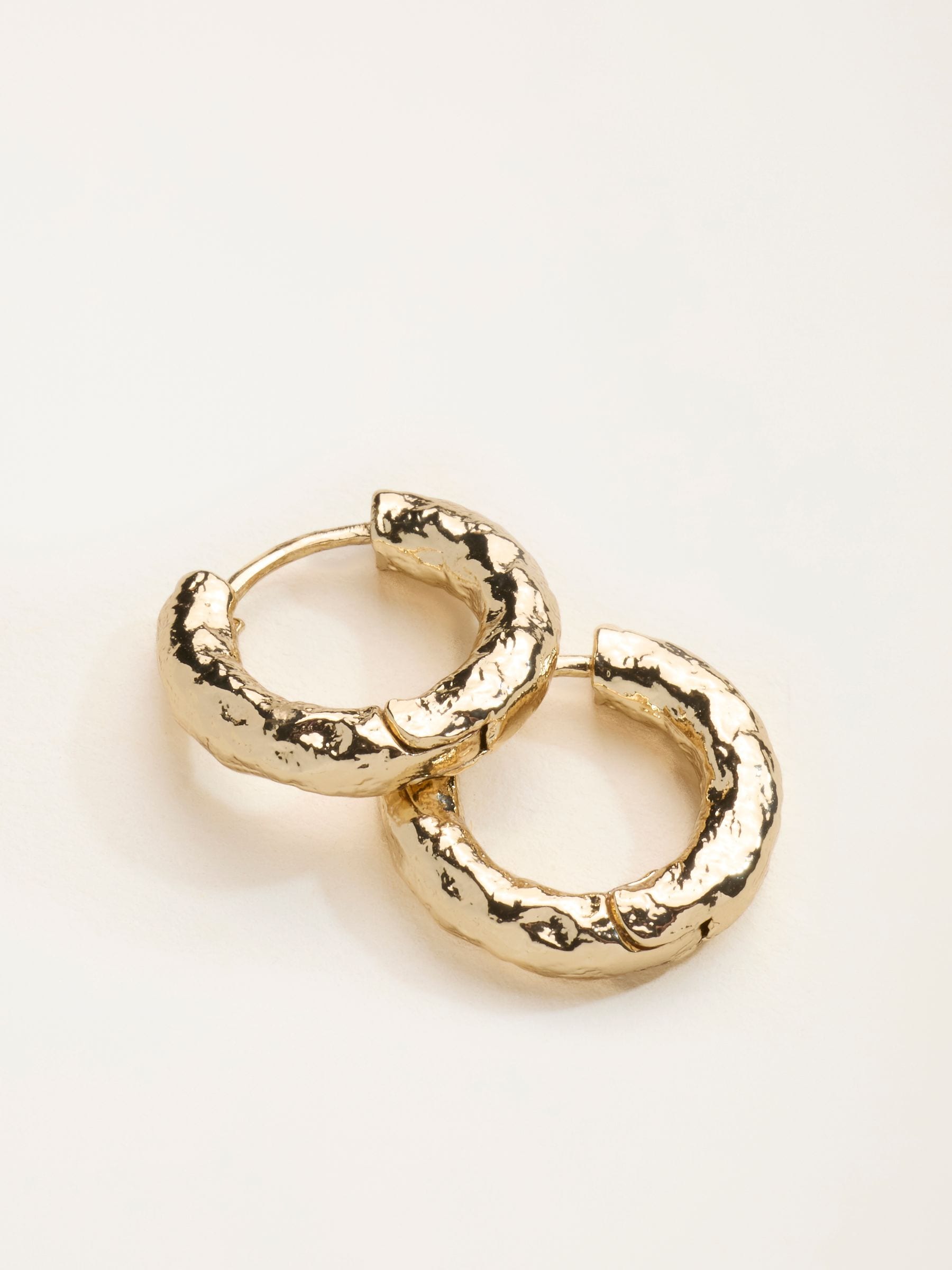 FatFace gold tone hammered hoop earrings, UK version