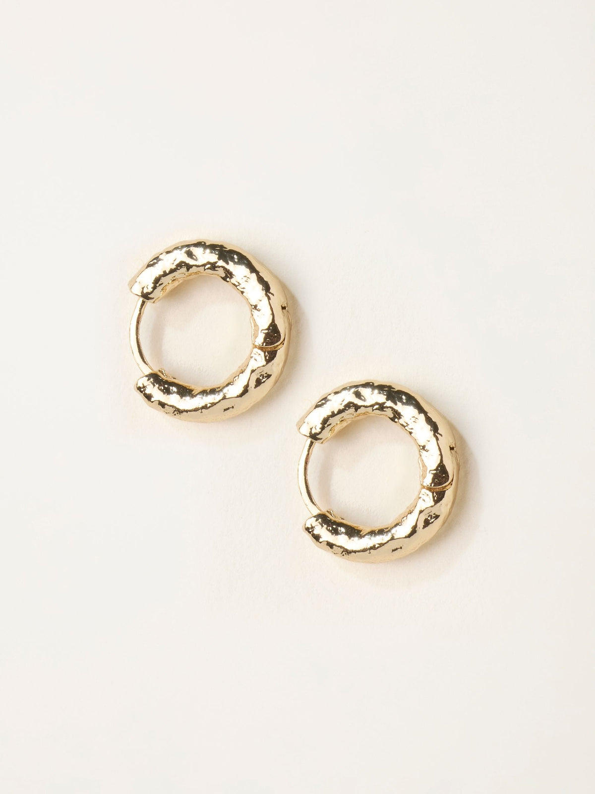 FatFace gold tone hammered hoop earrings, UK version