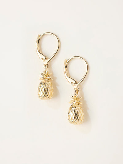 Next FatFace Gold Tone Pineapple Drop Earrings- Buy online at McGrocer