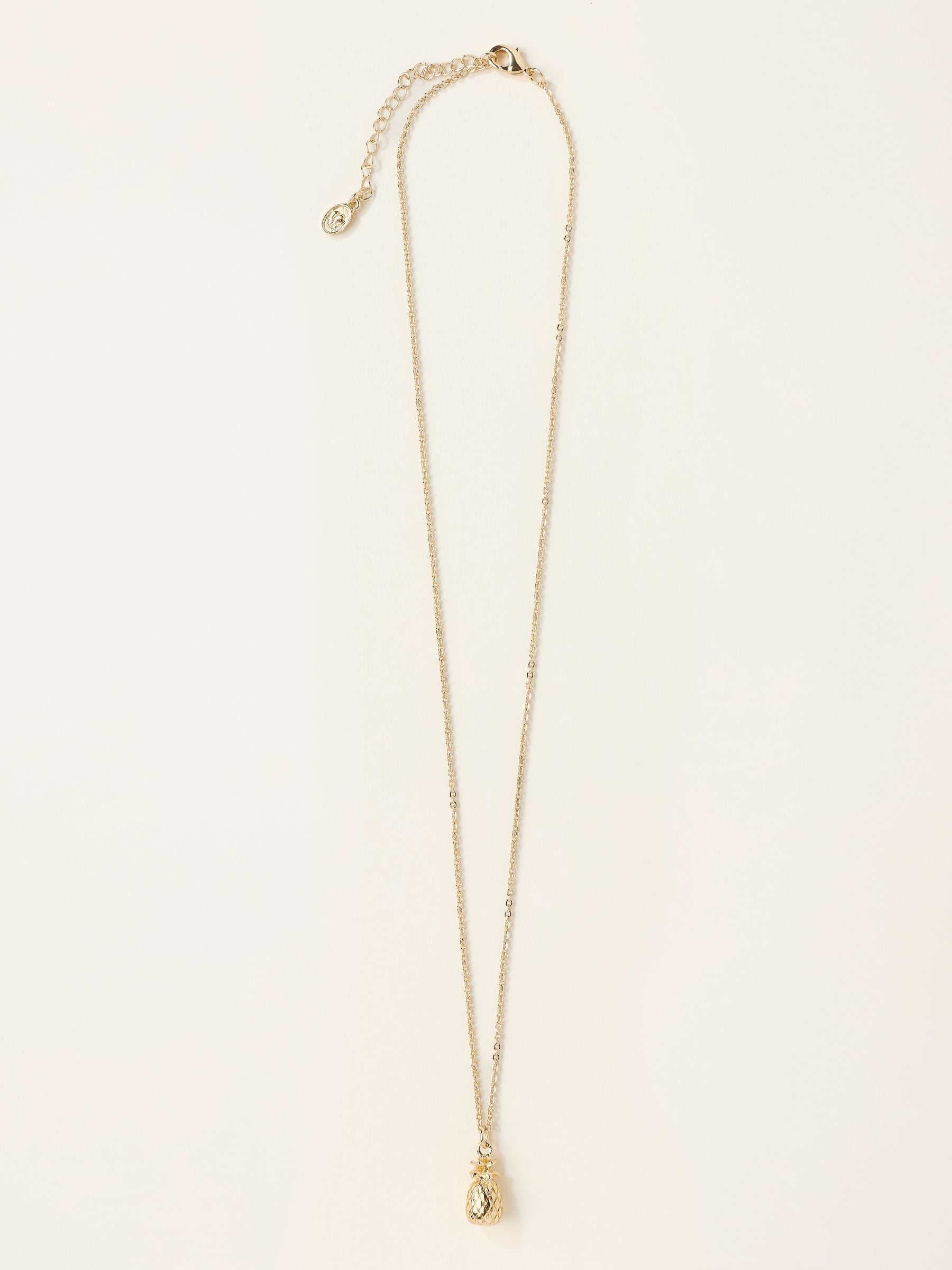 FatFace gold tone pineapple necklace, imported from the UK