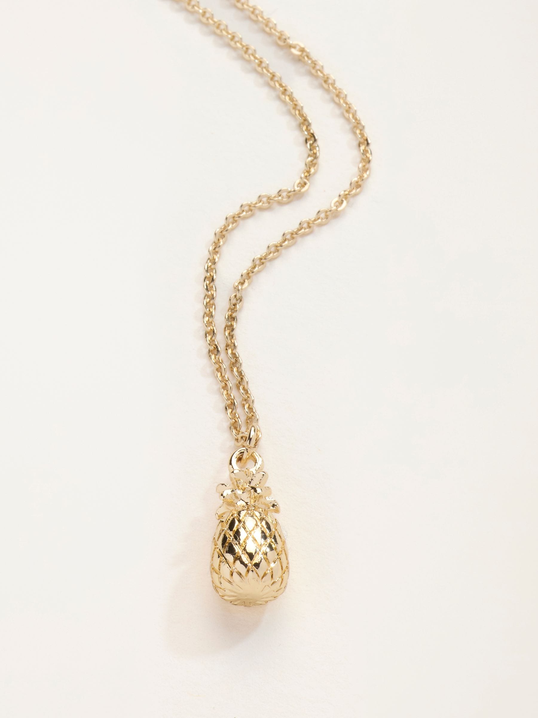 FatFace gold tone pineapple necklace, imported from the UK