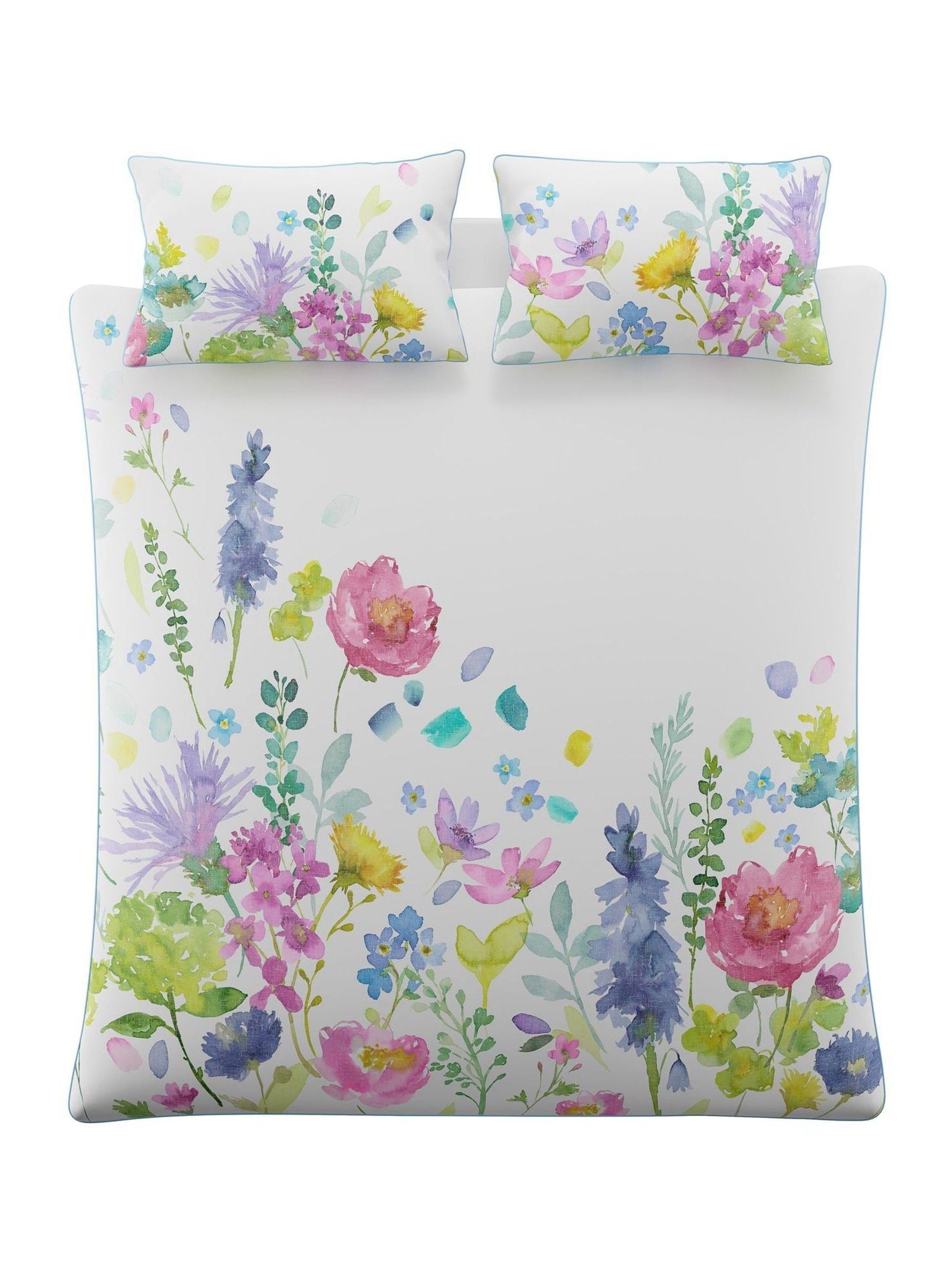 Bluebellgray Spring Green Tetbury duvet cover and pillowcase set - British product
