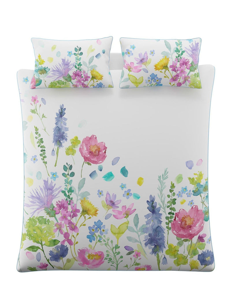 Bluebellgray Spring Green Tetbury duvet cover and pillowcase set - British product