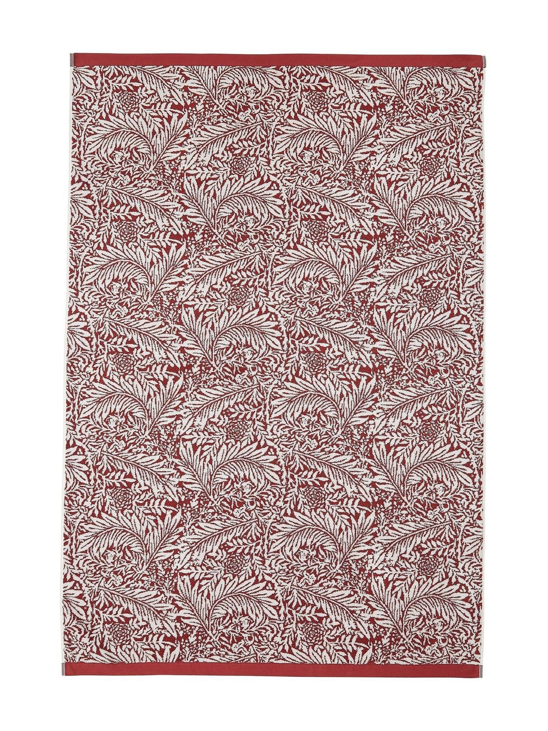 William Morris Larkspur brick orange hand towel (British brand)
