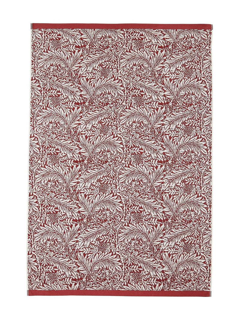 William Morris Larkspur brick orange hand towel (British brand)