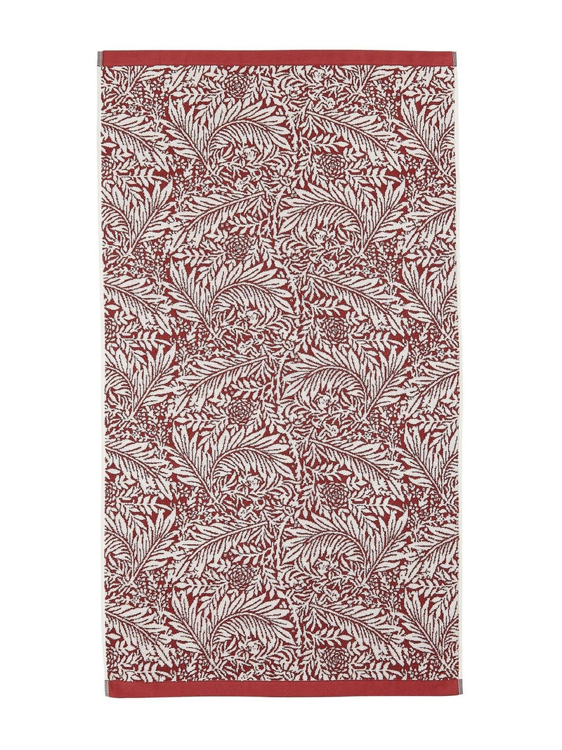 William Morris Larkspur brick orange hand towel (British brand)