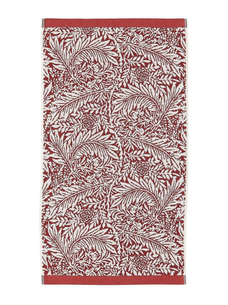 William Morris Larkspur brick orange hand towel (British brand)