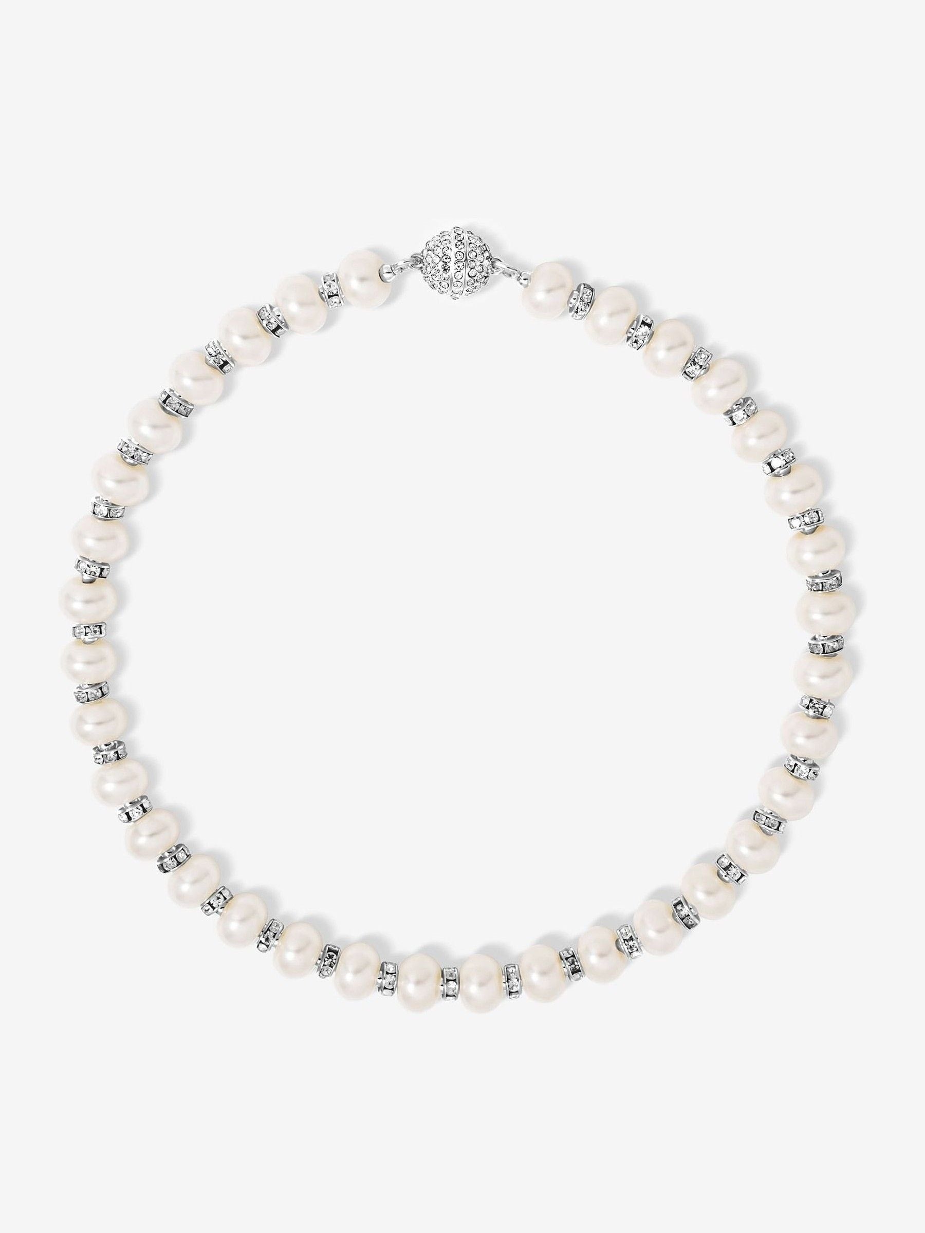 Jon Richard gold tone knotted 8mm pearl rope necklace 910mm, UK version