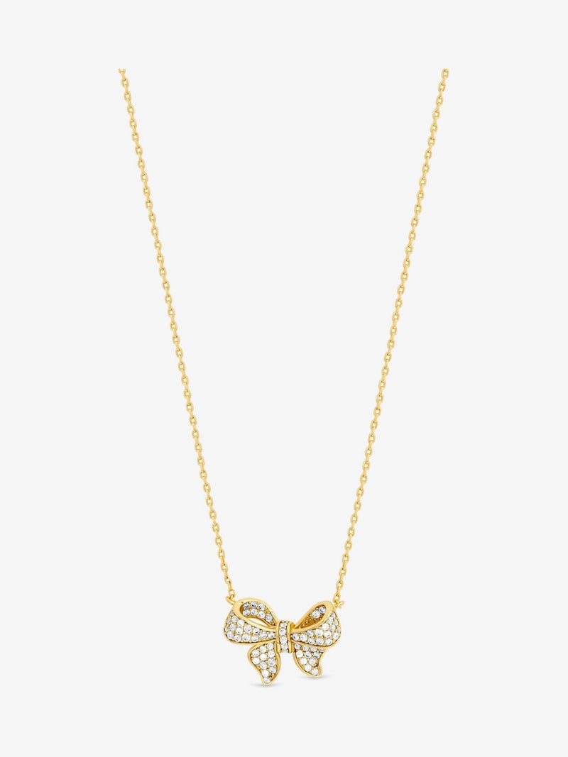 Jon Richard gold plated bow pendant with 18-inch chain, UK version
