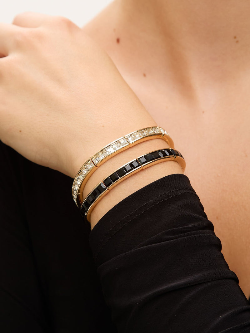 Jon Richard Gold Plated and Cubic Zirconia Stretch Bracelet