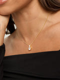 Jon Richard gold plated cubic zirconia jewelry set with chain, UK version