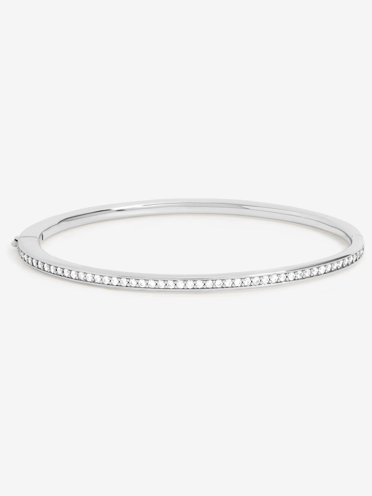 Jon Richard silver plated pave bangle 50mm x 204mm, UK version