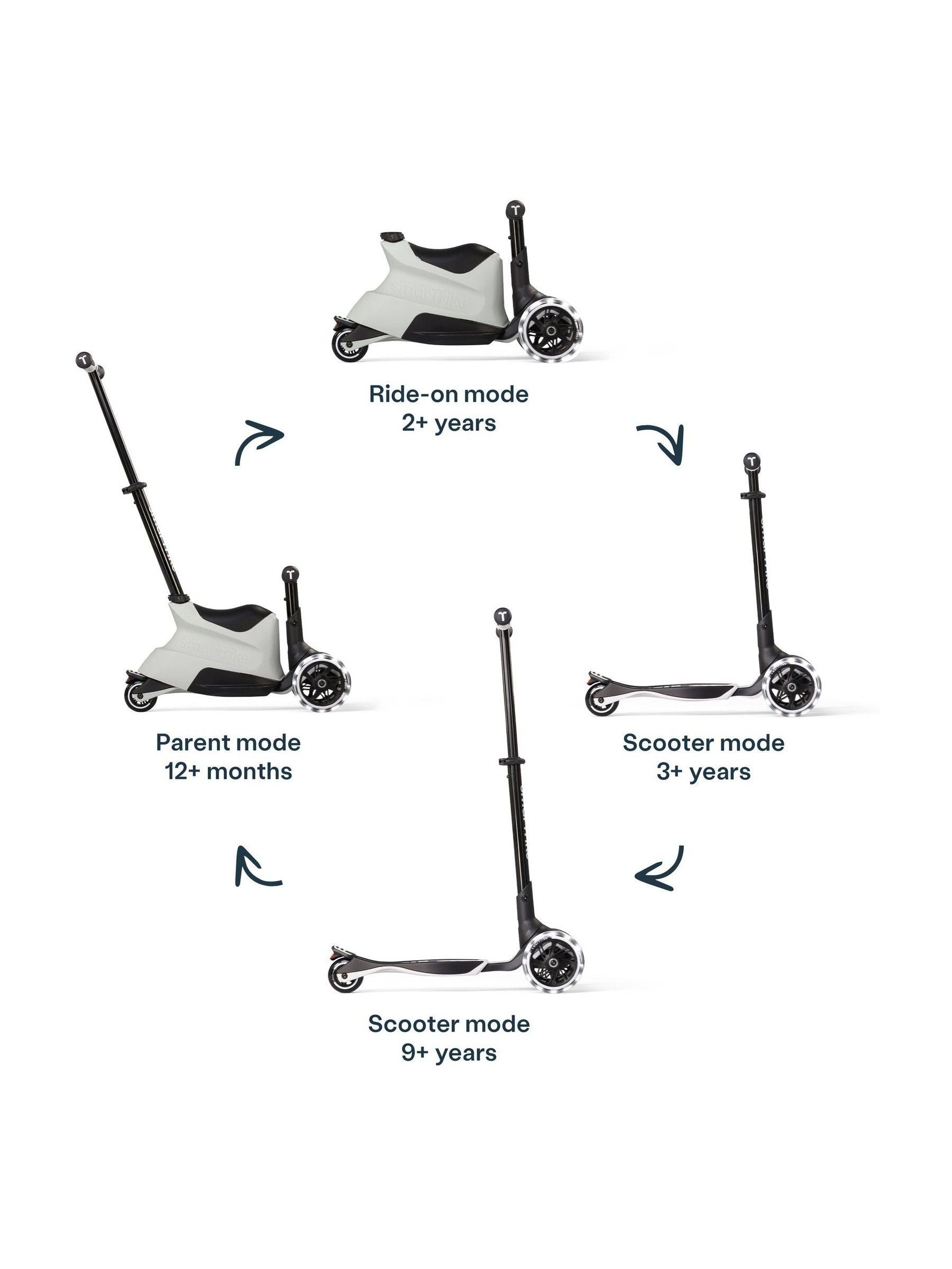 smarTrike Cool Grey Xtend Ride-On Scooter Plus (British brand)