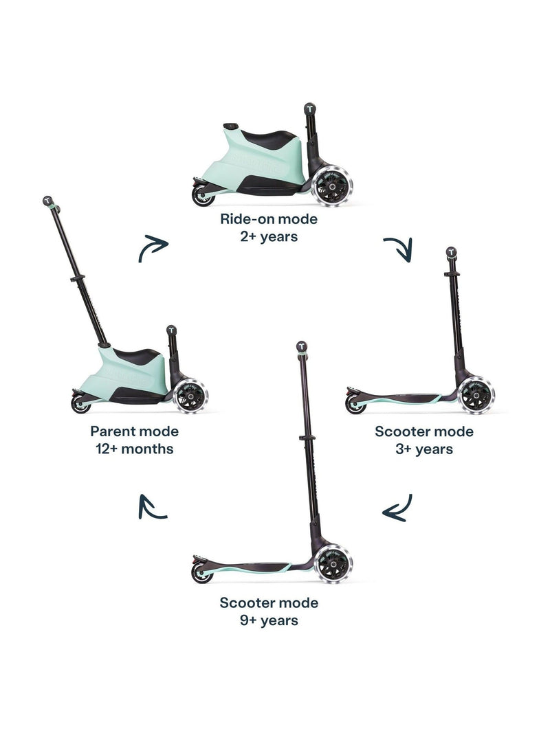 smarTrike Xtend Ride-On Plus scooter soft green, imported from the UK