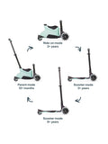 smarTrike Xtend Ride-On Plus scooter soft green, imported from the UK