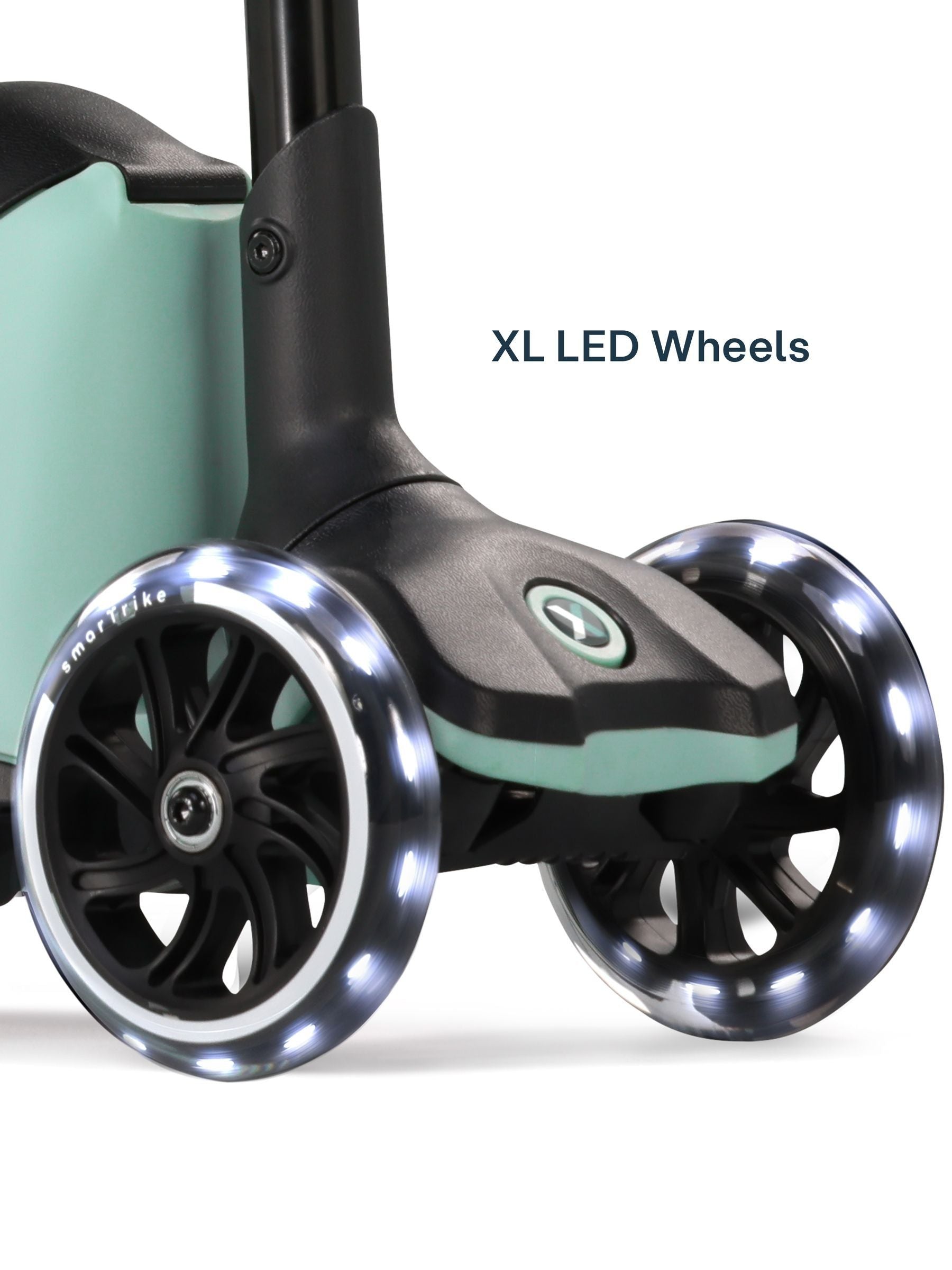 smarTrike Xtend Ride-On Plus scooter soft green, imported from the UK