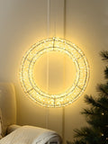 Warm white dewdrop LED wreath 50cm, UK version