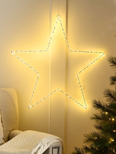Next Festive Warm White Dewdrop 2D LED Star Light 30cm- Buy online at McGrocer