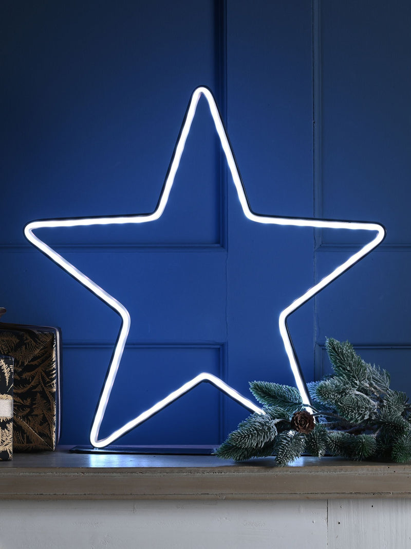40cm neon flex star with remote control, imported from the UK