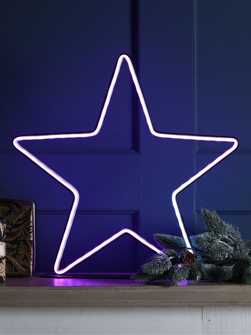 40cm neon flex star with remote control, imported from the UK