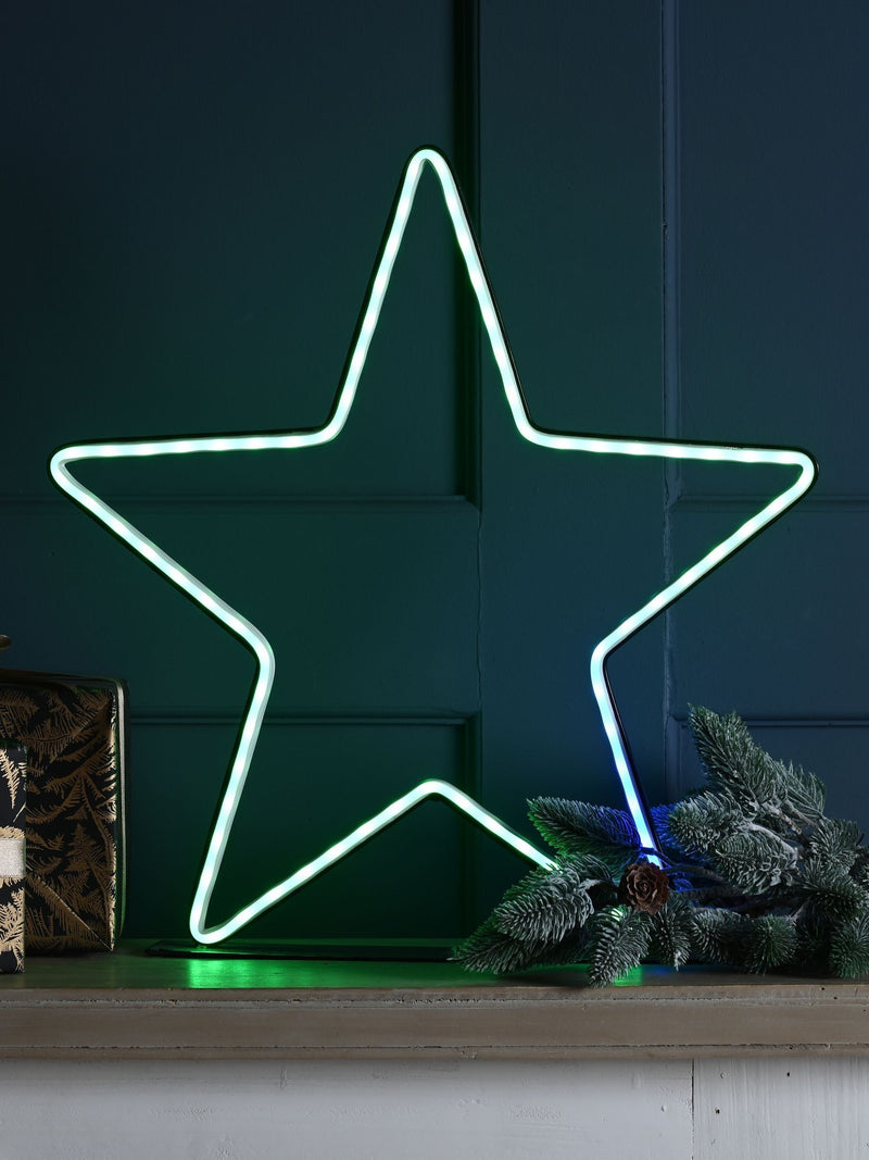 40cm neon flex star with remote control, imported from the UK