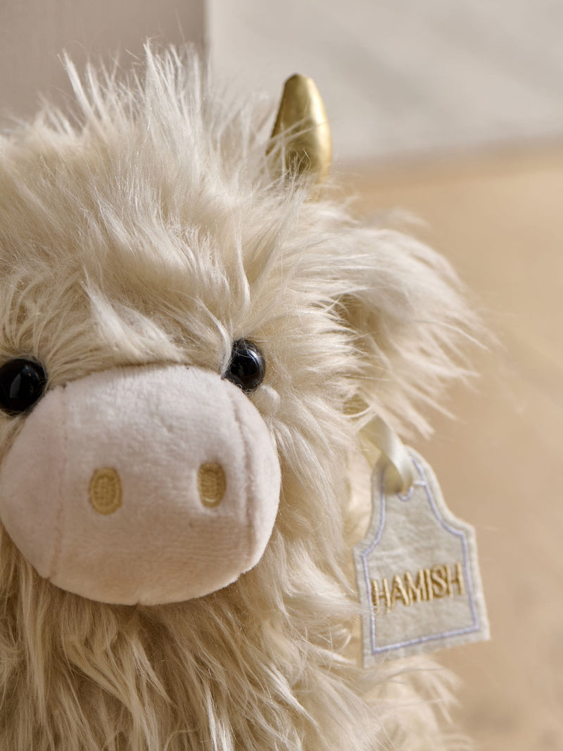 Chic Hamish Highland Cow doorstop, imported from the UK