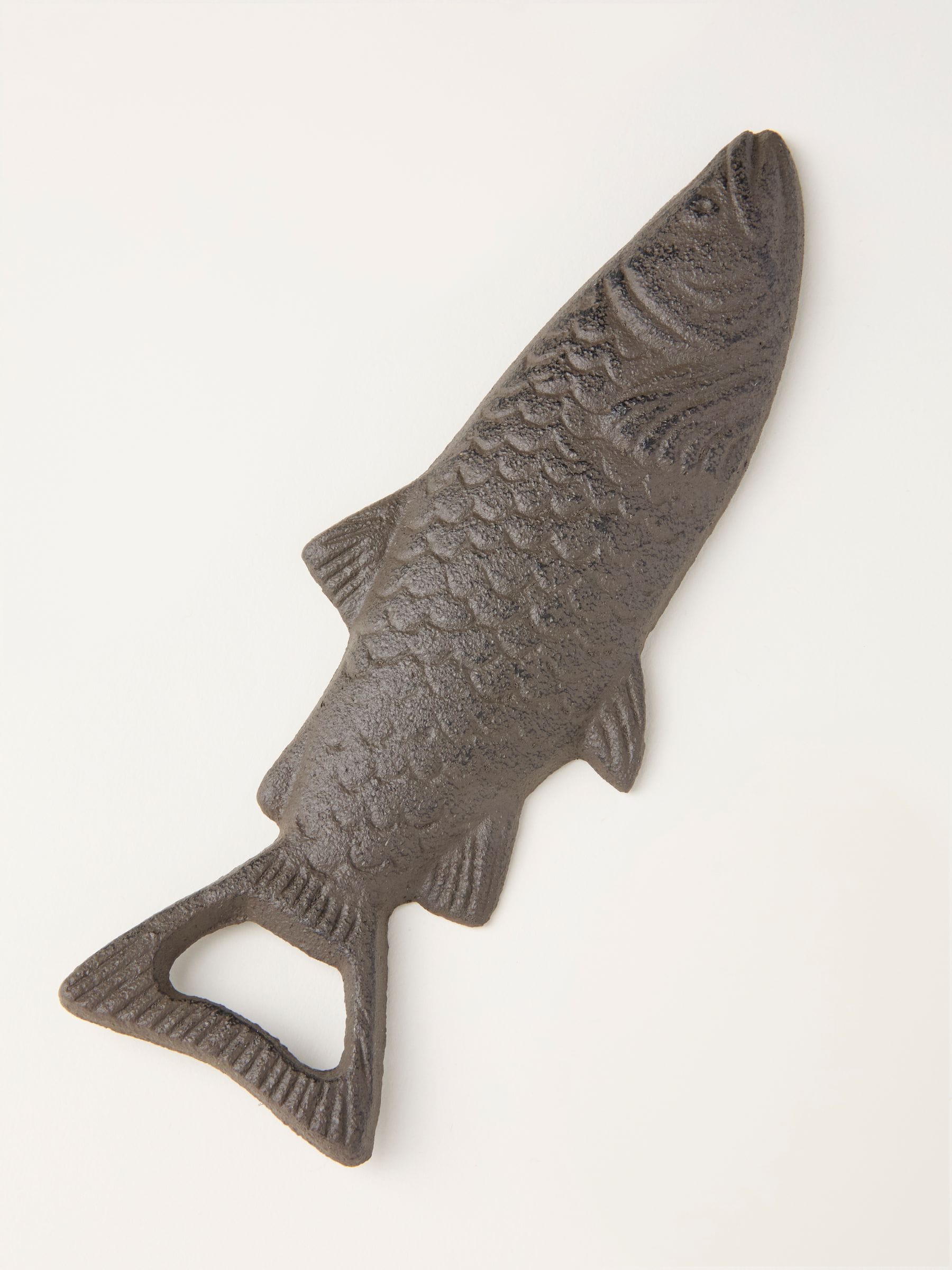 FatFace fish cast iron bottle opener charcoal grey, UK version