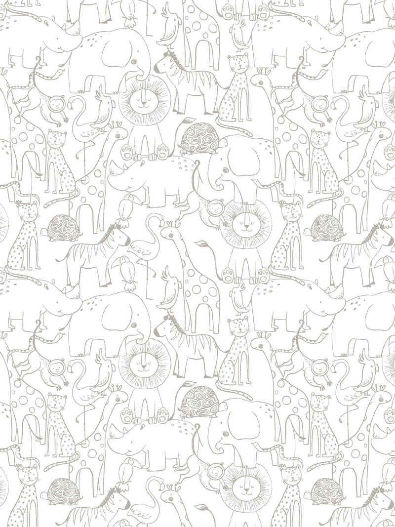 Hoopla Walls Smoke Animal Doodle A4 Wallpaper Sample