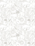 Hoopla Walls Smoke Animal Doodle A4 Wallpaper Sample