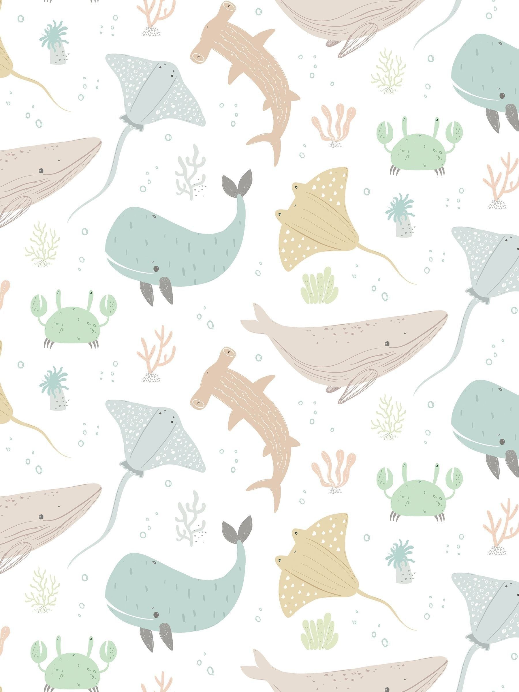 Hoopla Walls Honeycomb Ocean Adventure A4 Wallpaper Sample