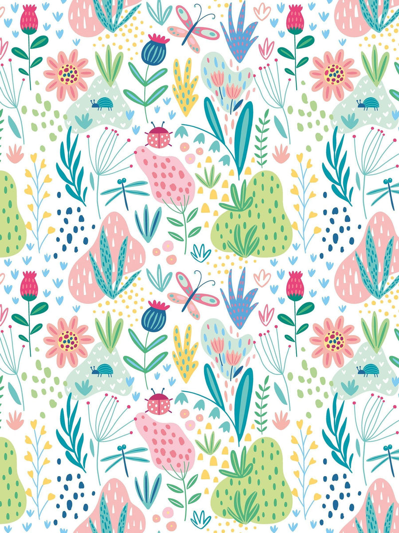 Hoopla Walls Sky Mix Bug Garden A4 Wallpaper Sample
