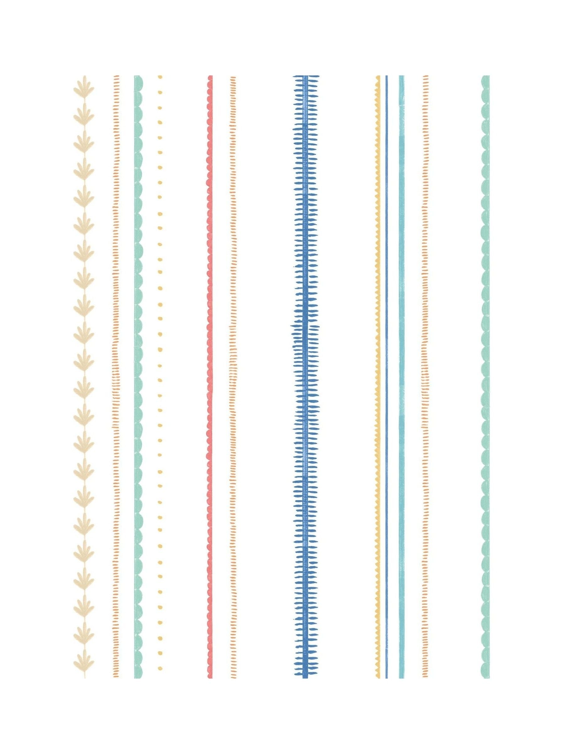 Hoopla Walls Royal Mix Stripey A4 Wallpaper Sample