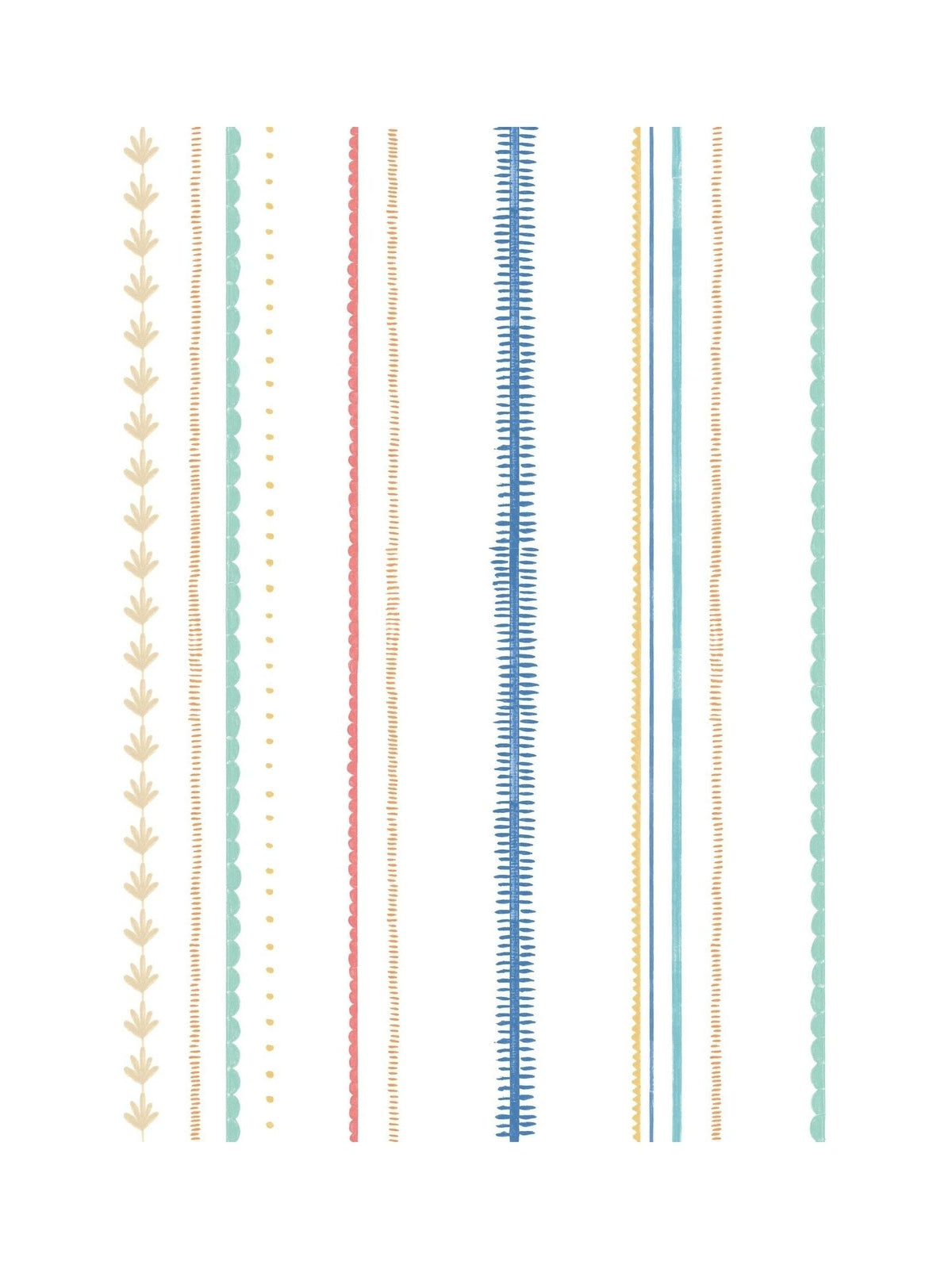 Hoopla Walls Royal Mix Stripey A4 Wallpaper Sample